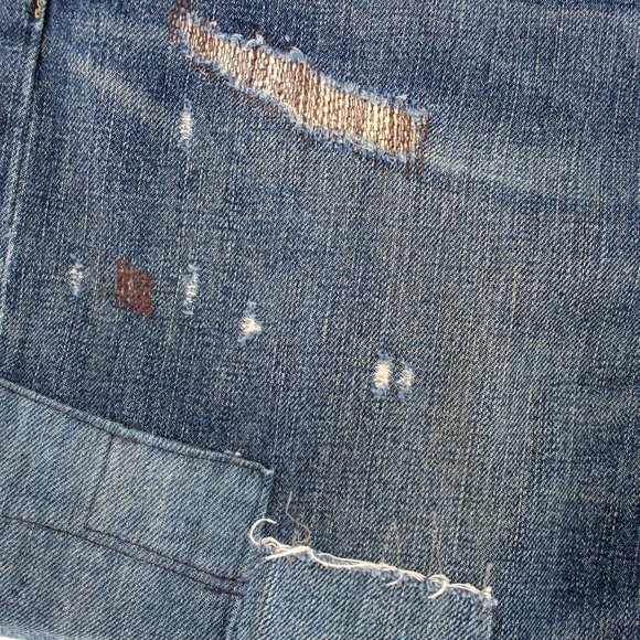 Polo Ralph Lauren Men's Blue Patch The Sullivan Slim Fit Distressed Jeans 32x30 - Picture 5 of 16